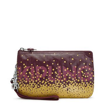 Kipling Creativity Extra Large Metallic Wristlet Tassen Bordeaux | België 1149LI